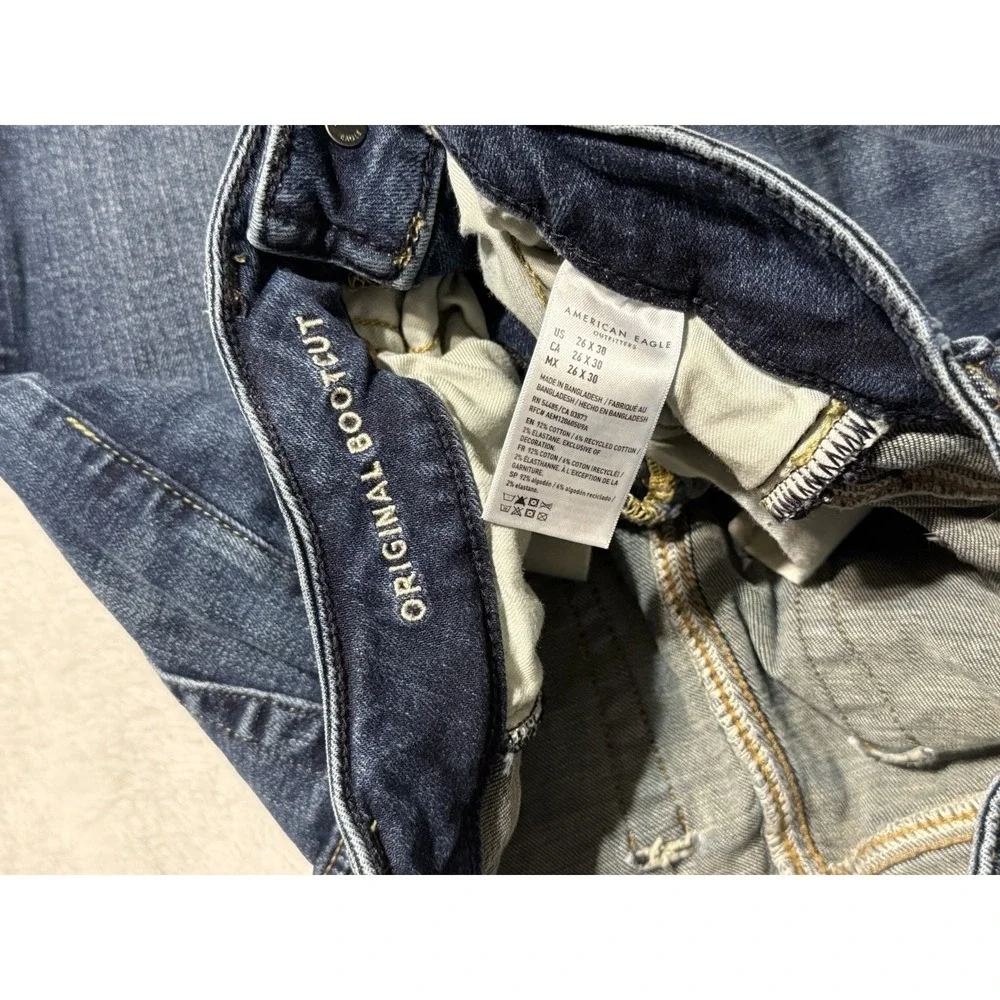 American Eagle Jeans Mens 24x28 Blue Original‎ Bootcut Medium Wash